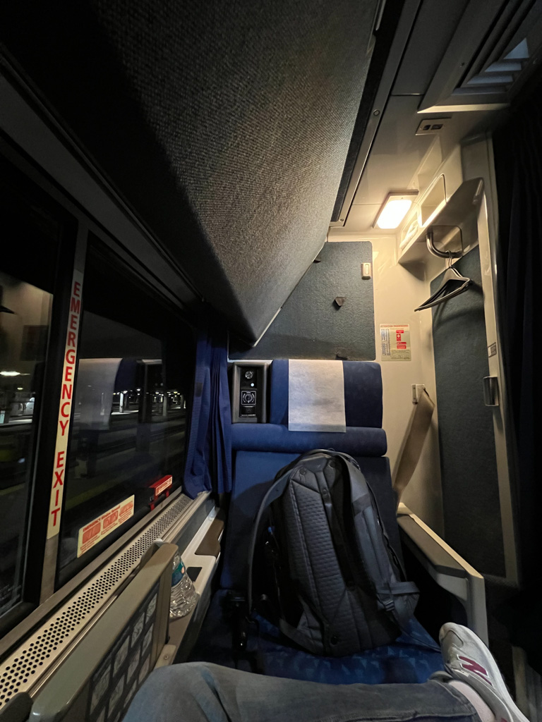 A Roomette in an Amtrak Superliner