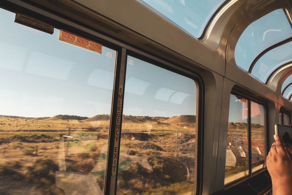 View from the Amtrak Southwest Chief observation car