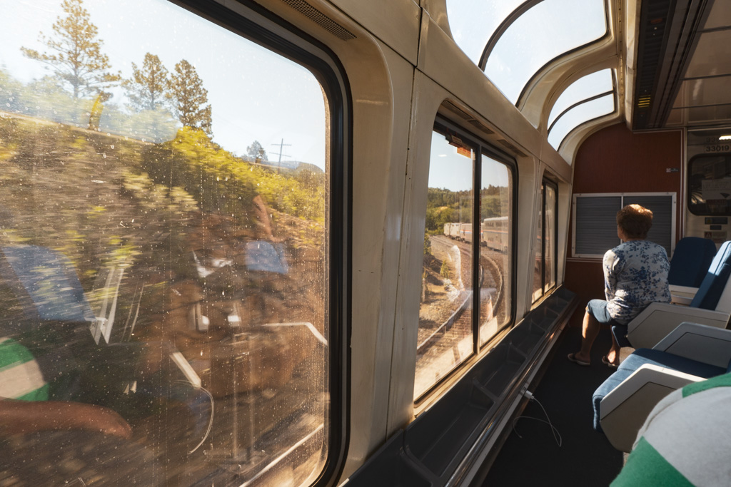 View from the Amtrak Southwest Chief observation car