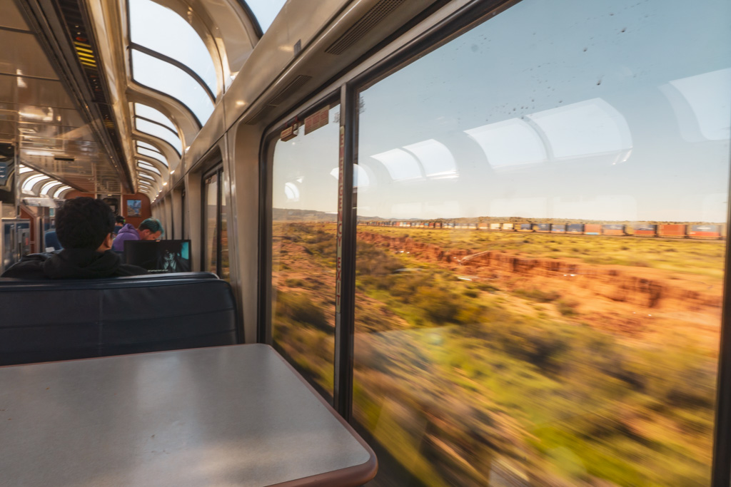 View from the Amtrak Southwest Chief observation car