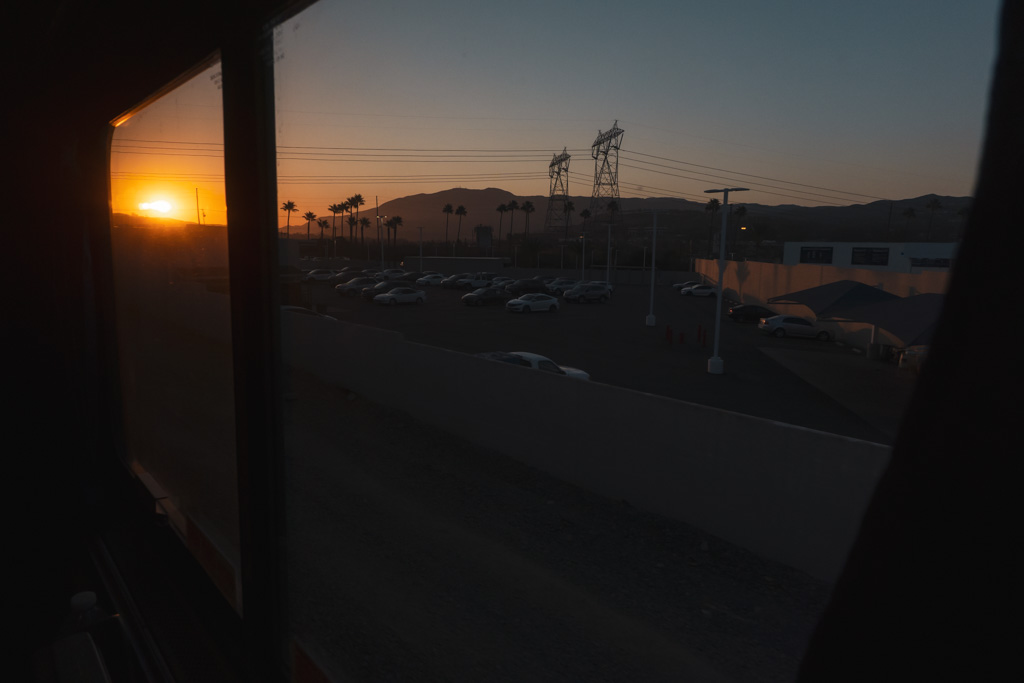 Early morning on the Amtrak Southwest Chief