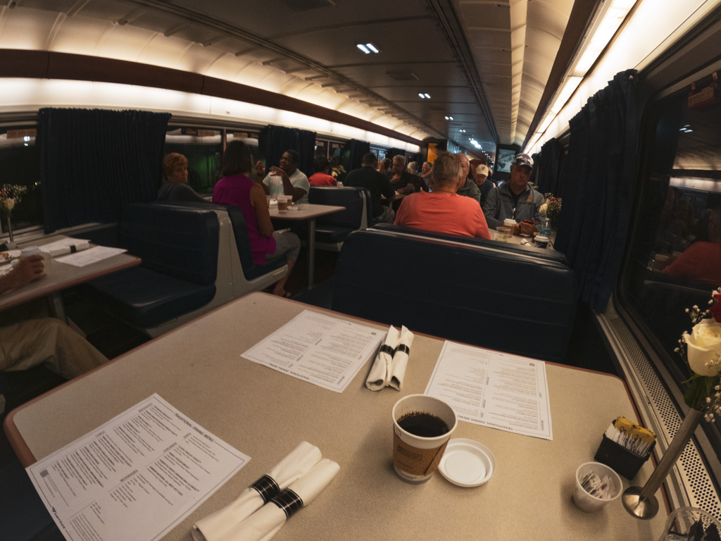 Breakfast on the Amtrak Southwest Chief